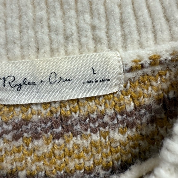 Rylee + Cru balloon sleeve sweater- ivory size Large - Picture 6 of 8